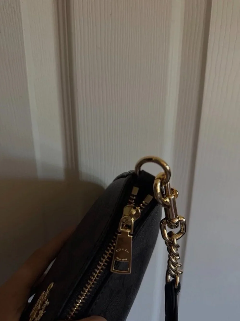 Coach Shoulder Bag Dark Brown Teri